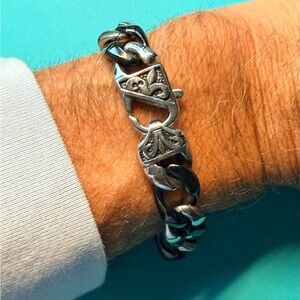 Shaquille O'Neal Cuban Link Silver Chain Bracelet